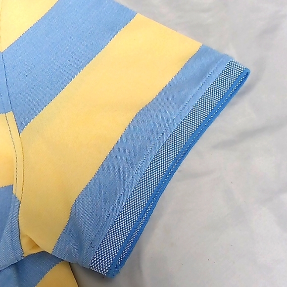 Izod Advantage Performance..Striped Polo..Sz XL.. Light Blue&Yellow - Picture 5 of 6